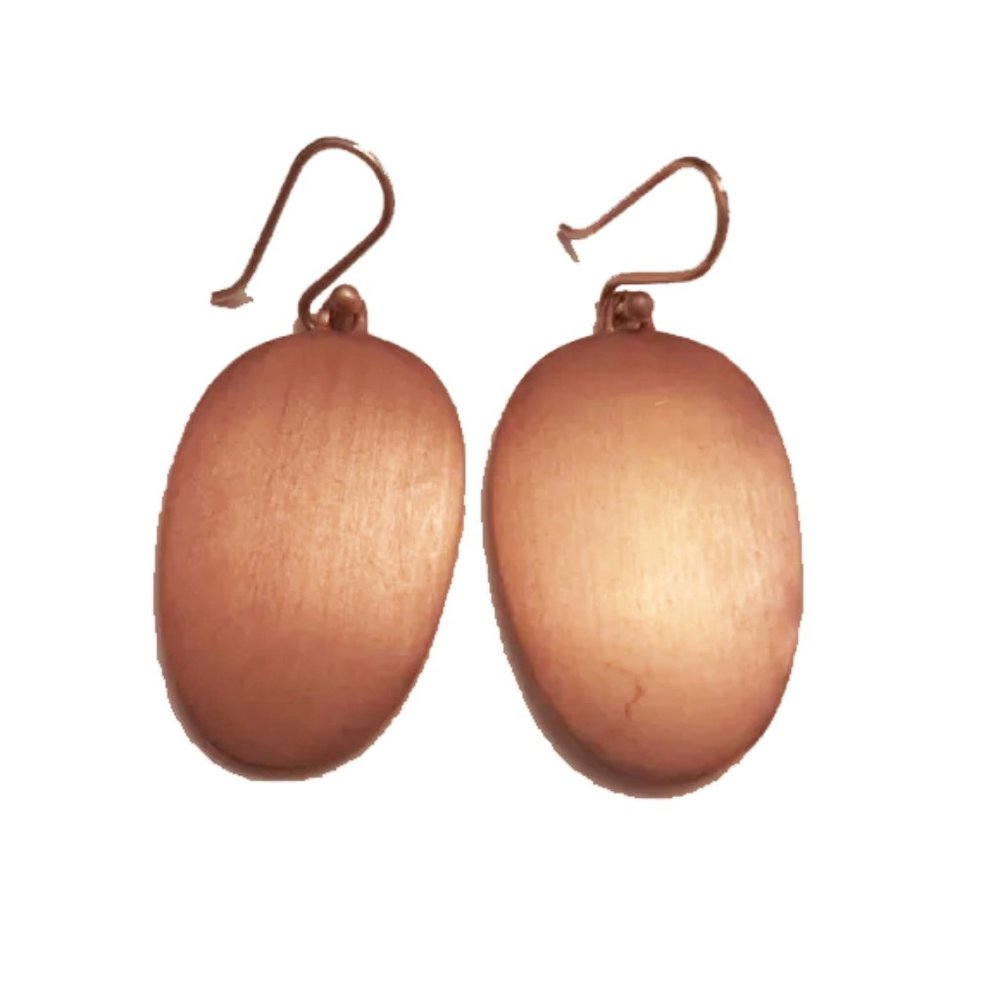 Real Solid Rose Gold Earings - image 1